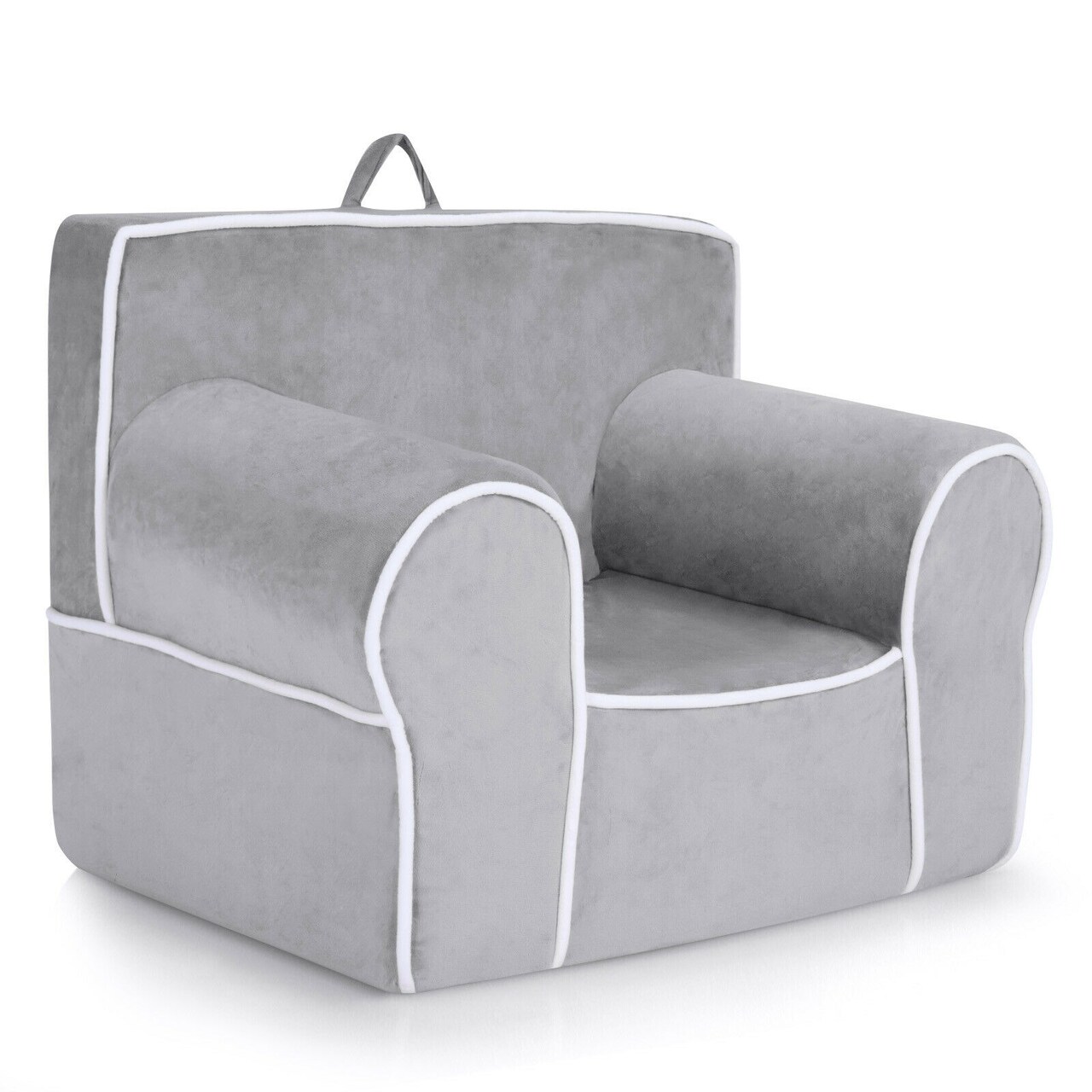 Upholstered Kids Sofa with Velvet Fabric and High Quality Sponge